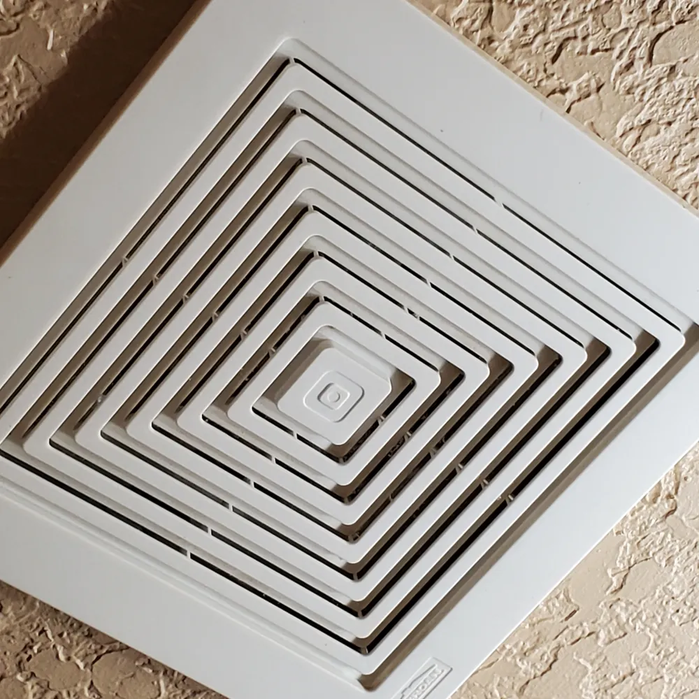 Bathroom exhaust vent after cleaning, dust-free